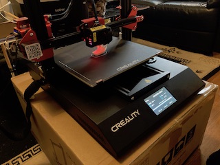Photo of 3D print CreativeTools test #3DBenchy, in progress